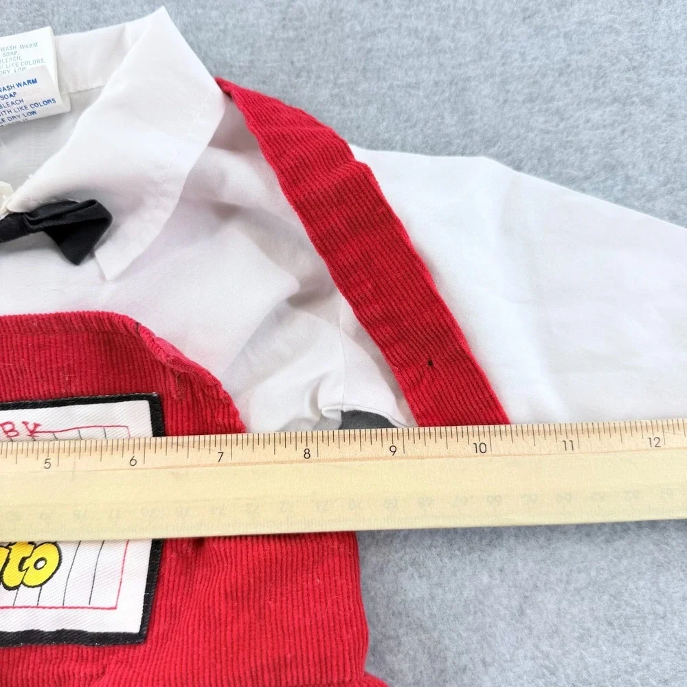 Vintage 1984 Disney Babies Mickey Pluto Red Corduroy Set Newborn 0-6 Months